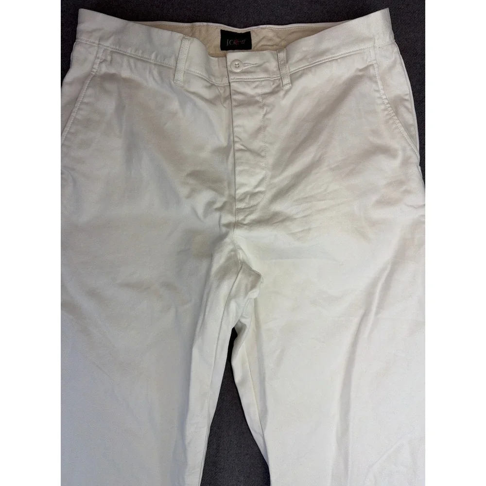 J. Crew Oarsmens  Classic Chinos‎ Men 32x34 (34x33) White Straight Leg Pants VTG